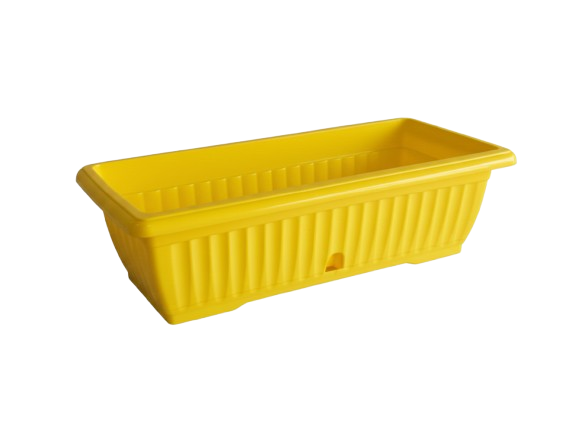قوارة بلاستيكية لون اصفر مستطيلة