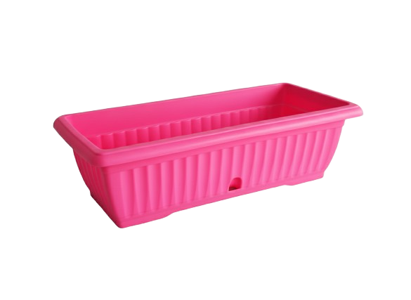 قوارة بلاستيكية لون زهري مستطيلة