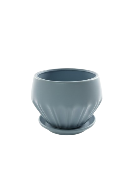 قوارة سيراميك رمادية بنقشة الماس-حجم وسط