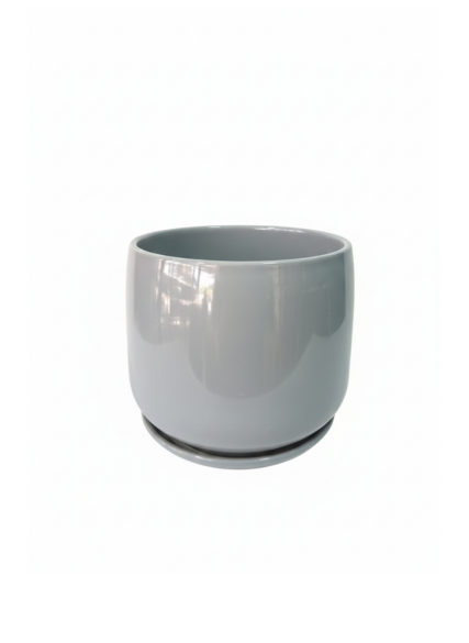 قوارة سيراميك-لون رمادي فاتح حجم وسط