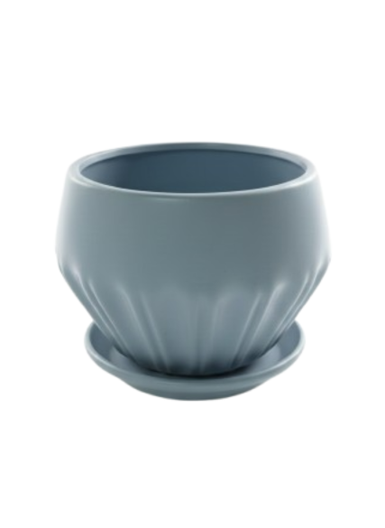 قوارة سيراميك رمادية بنقشة الماس-حجم كبير