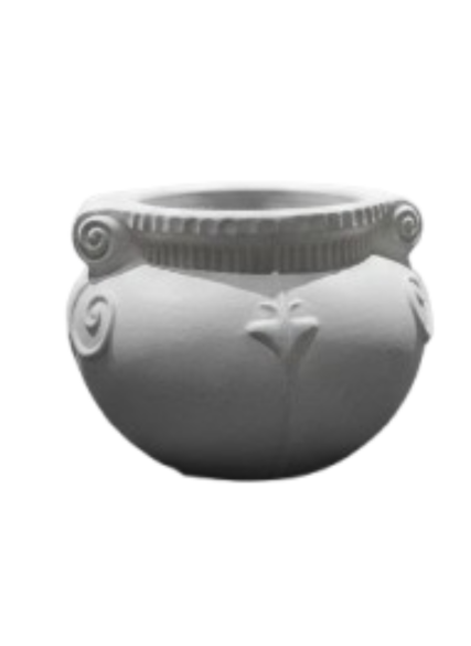 قوارة فخارية ذات نقوش مميزة-لون رمادي فاتح حجم كبير