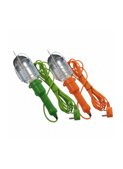 مصباح يدوي كهربائي محمول مع حماية معدنية