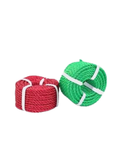 حبل ملتوي باللونين الاحمر والأخضر